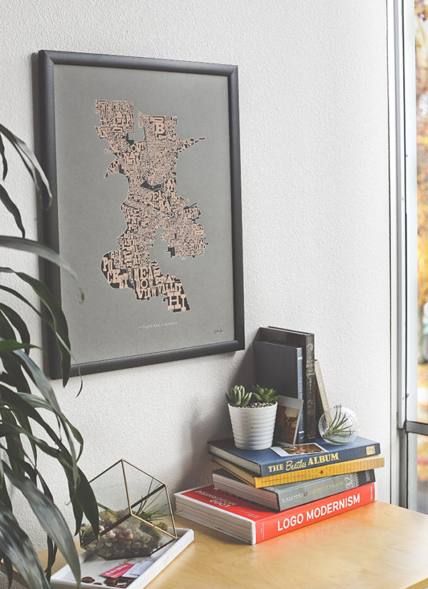 Neighborhoods of Sacramento 2nd Edition Limited Edition Screen Printed Poster by Amber Witzke