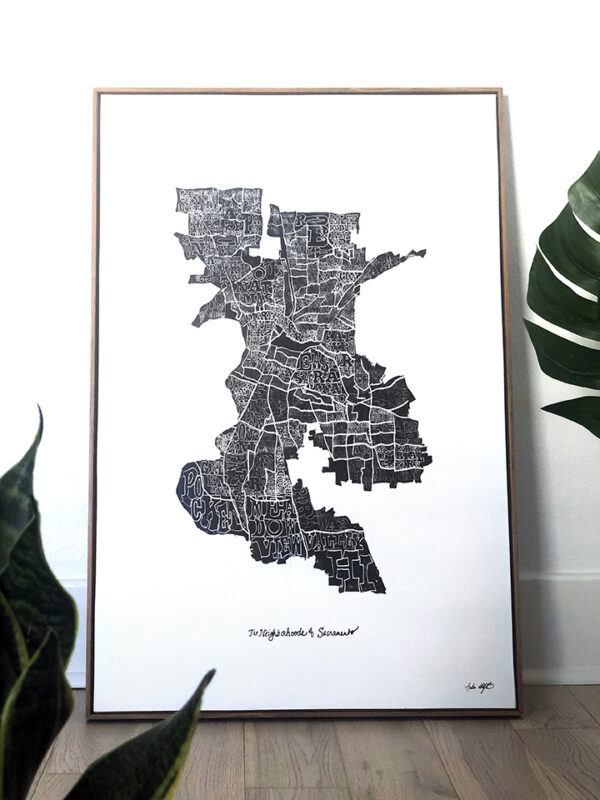 Neighborhoods of Sacramento Giclee by Amber Witzke